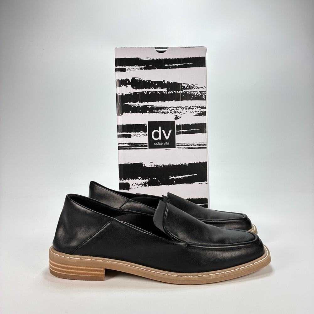 DV by Dolce Vita Flirty Black Casual Slip On Loafer Shoes DW624921 Womens Size 8